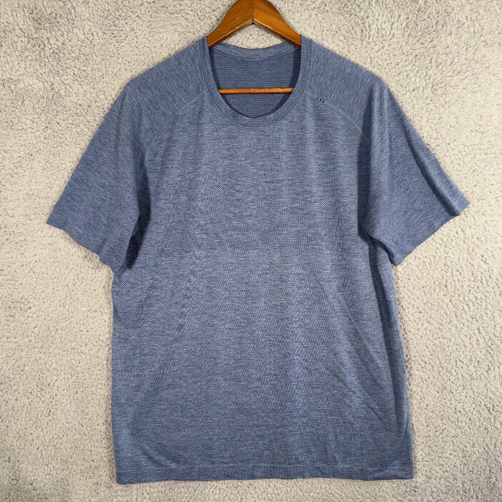 Lululemon Shirt XL Blue Metal Vent Tech Crew Neck Short Sleeve Men